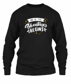 Adventure Begins, Men’s Long Sleeves T-shirt